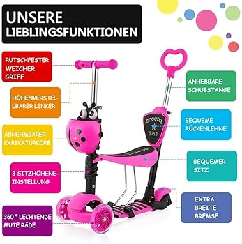 SCOOTER - AJUSTABLE 5 EN 1 PARA NIÑOS